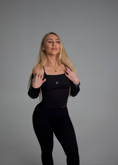 The HALO Bardot Crop Long Sleeve QuickDry Top